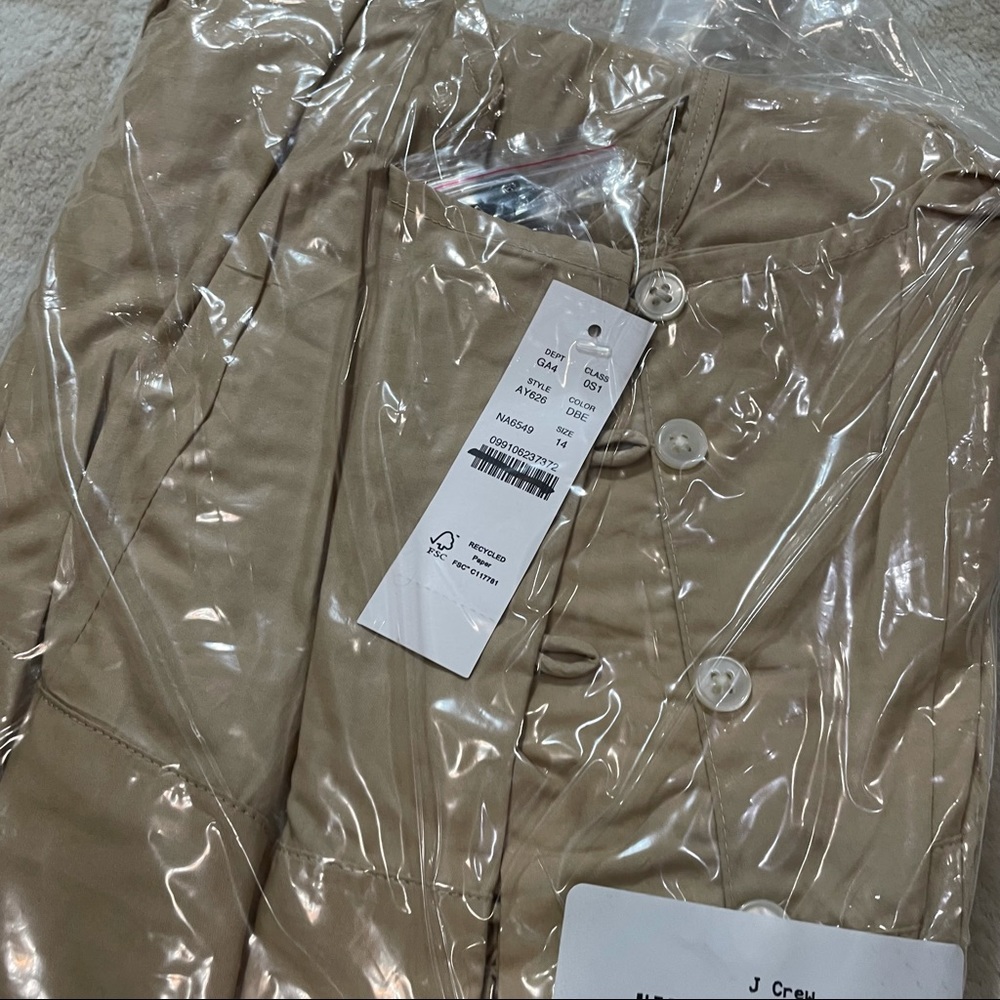 J crew button front cotton poplin Nickerson dress - Picture 3 of 3